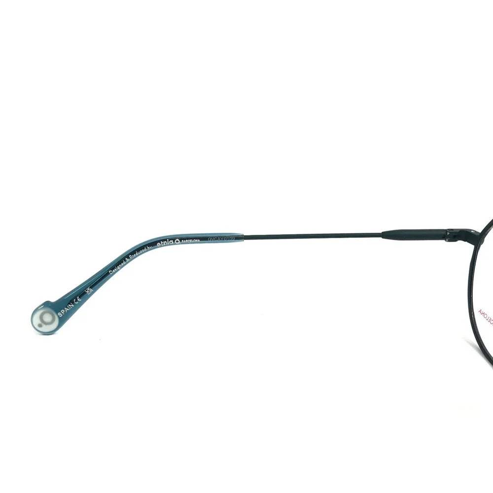 Etnia Barcelona Eyeglasses Frames STOA PT Petrol Blue Round Wire Rim 49-19-138